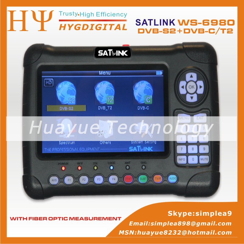 SATLINK WS-6980 DVB-S2+DVB-C+DVB-T2 COMBO Optical power detection Spectrum analyzer better than SATLINK WS-6906 SATLINK WS-6905