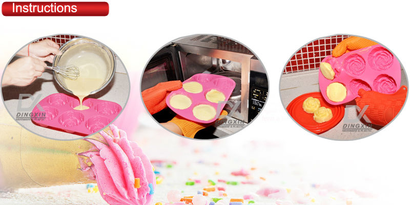 Multi-functional silicone lade molds for cake decorating