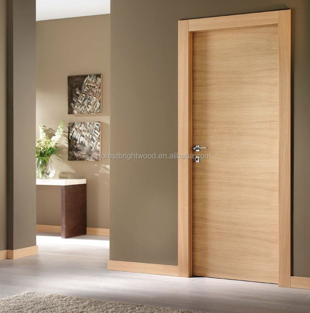 Interieur vlakke fineer houten deuren met onzichtbare scharnieren ...