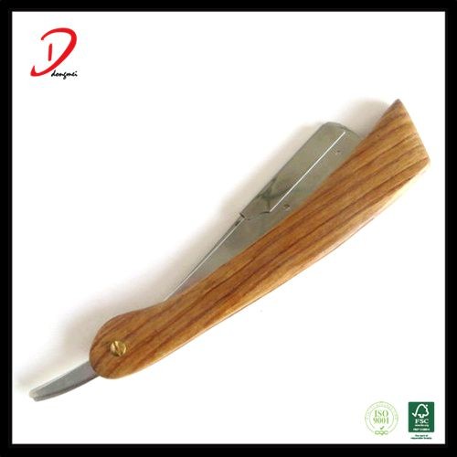 交換可能と新しい刃西洋かみそり、 のナイフの木製ハンドルを剃る理髪ストレートカミソリ 問屋・仕入れ・卸・卸売り