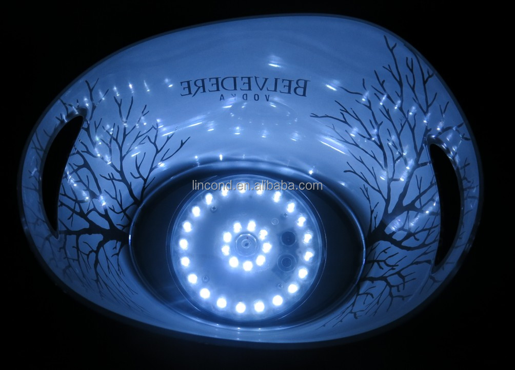 double color new design acrylic bucket, champagne cooler bucket, plastic chanpagne bucket