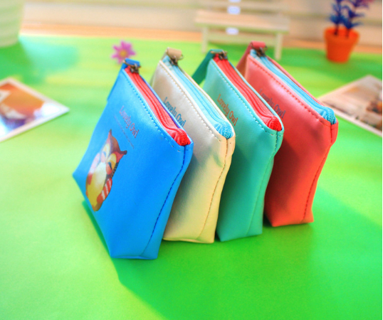 2014 New Korea Style Canvas Square Cute Cartoon Purse / Coin Bag /