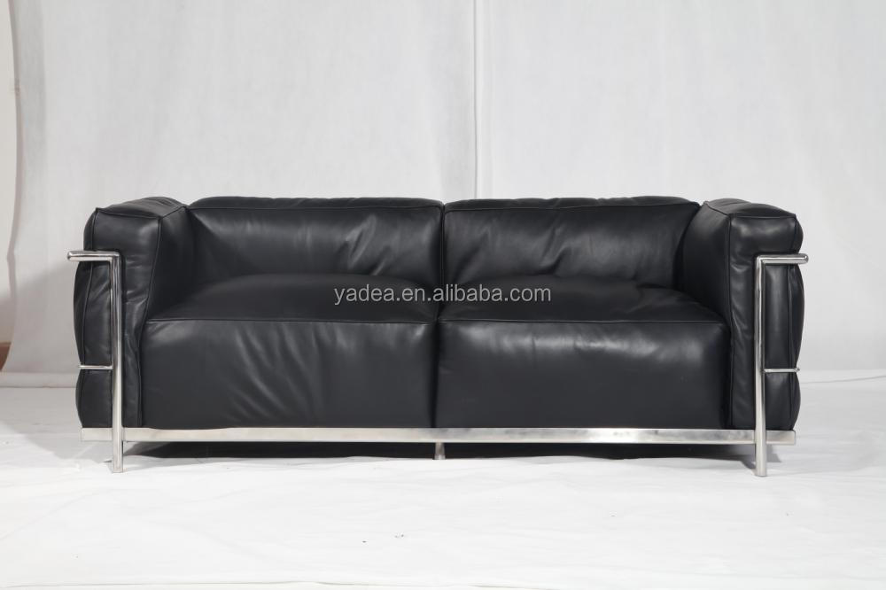 Woonkamer bank 3 zits 1 2 luxe vintage leer le corbusier sofa lc3 ... Banken 3zits woonkamer