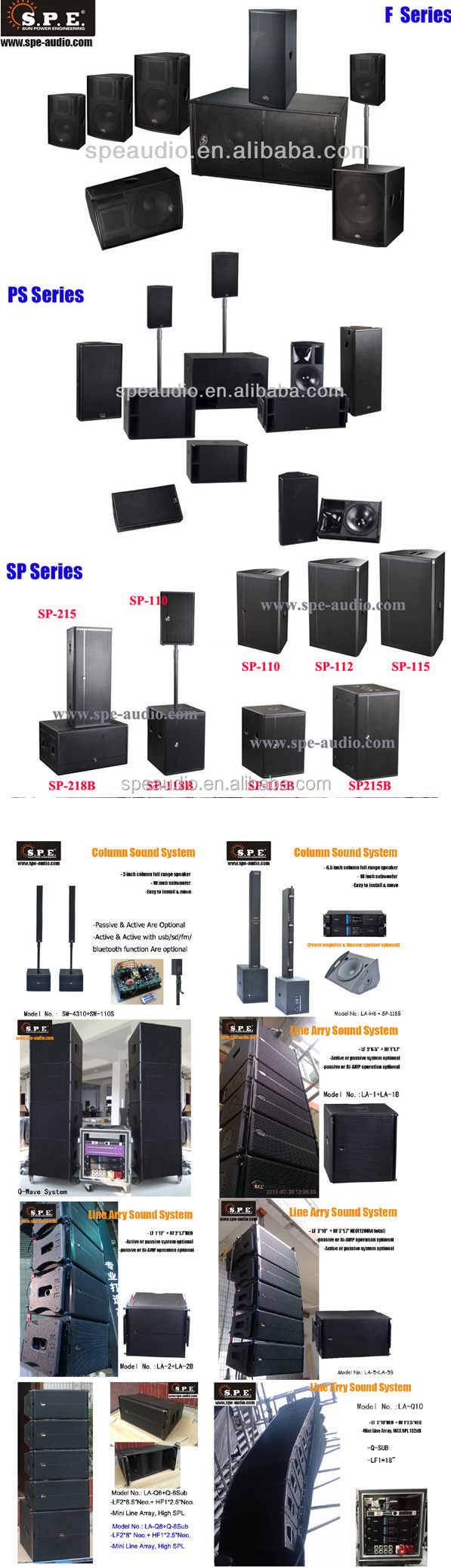 Speオーディオアクティブステージモニター500w15インチラ- qmax同軸モニター問屋・仕入れ・卸・卸売り