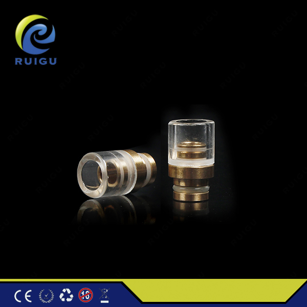 Short Wide Bore Cooper pyrex and brass pyrex 510 drip tips