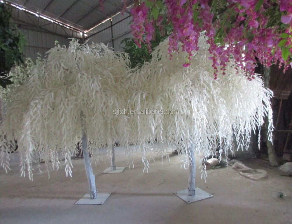 White Color Natural Trunk Artificial Willow Tree For Indoor Use Buy