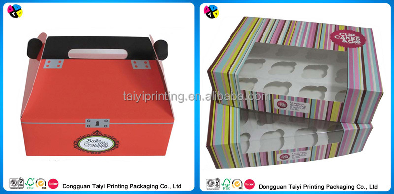2014 customized printed mini cupcake boxes