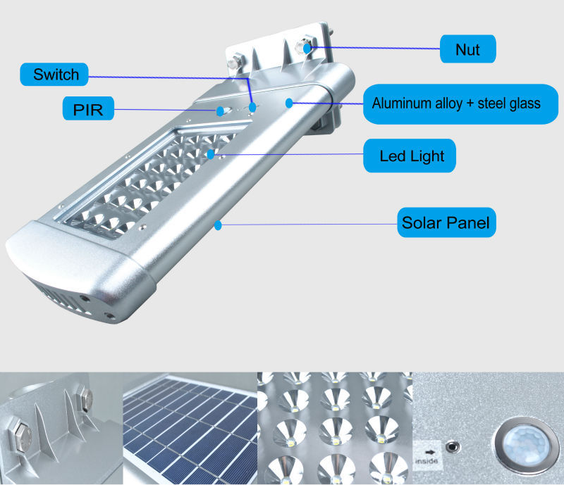 Ip65 Flood Solar Led Outdoor Light Lamp With Optical Sensor