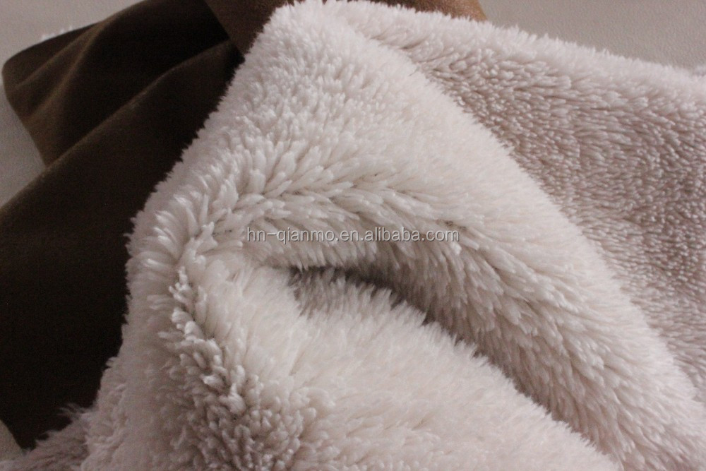 wholesale faux fur fabric sherpa/shoe fabric