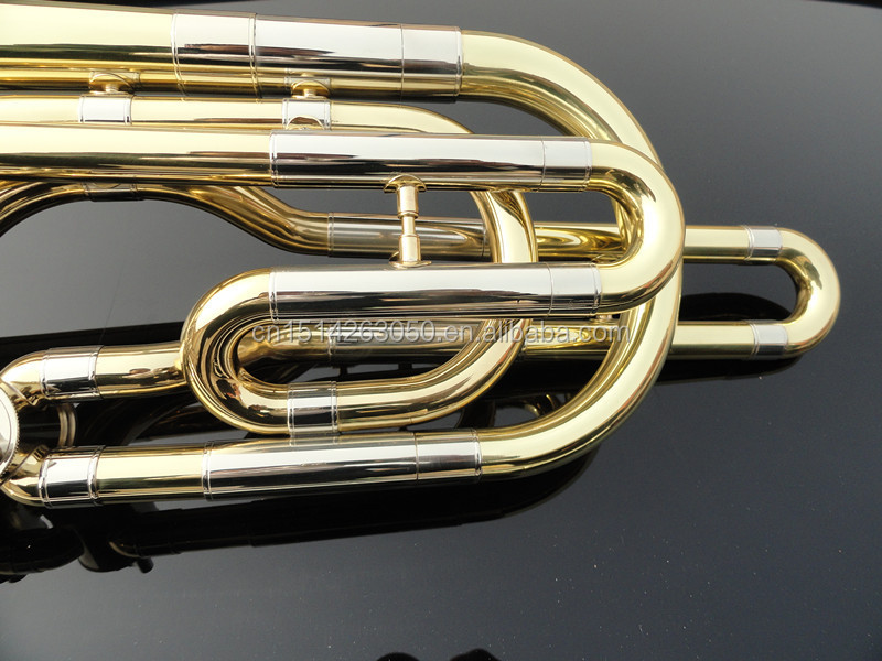 販売高品質bトーンテナートロンボーン金管楽器、 ダブルロータリーバルブゴールドトロンボーン仕入れ・メーカー・工場
