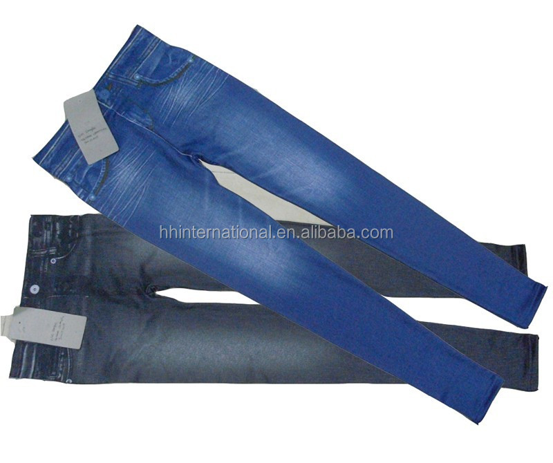 熱い販売の女性2015スリムps3用レギンスは青と黒ジーンズの女の子と本物のポケットが付い自由2jeggings仕入れ・メーカー・工場