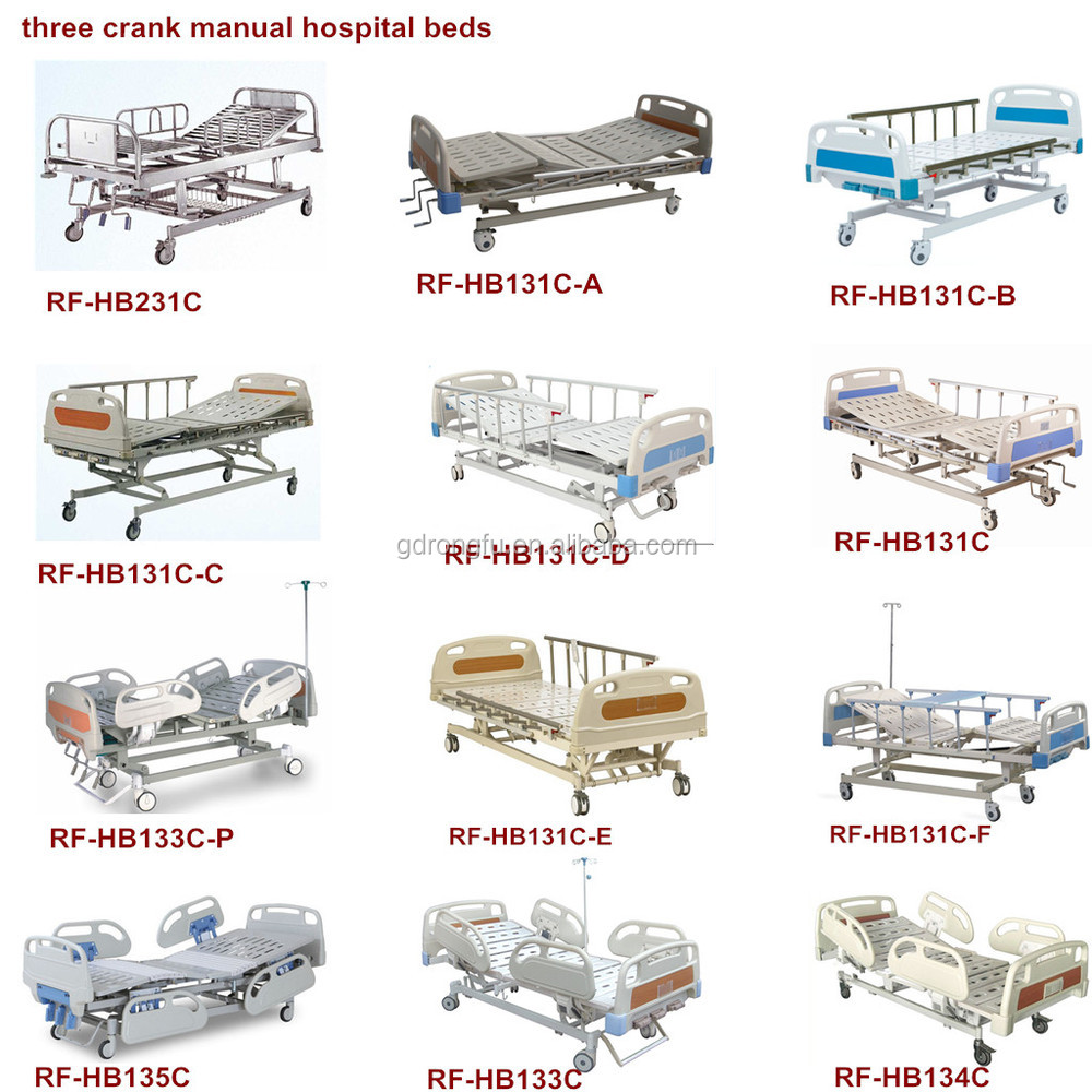 THREE CRANK MANUAL HOSPITAL BEDS