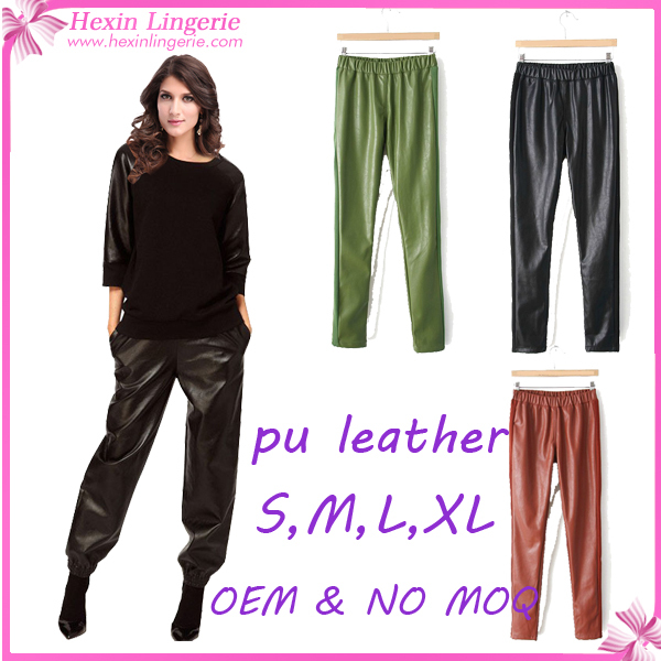 Women dressed in leather pants