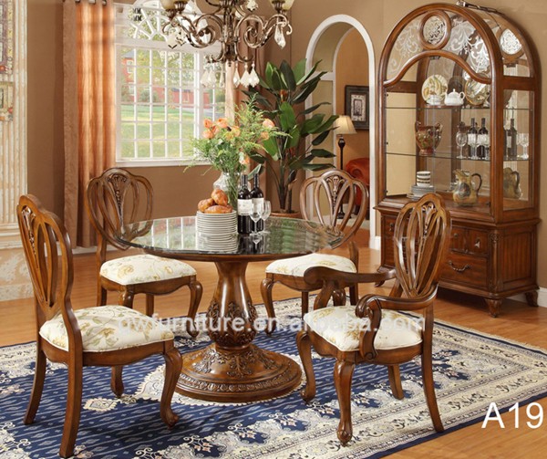 Royal luxury clásica de madera dining room furniture set, estilo ...