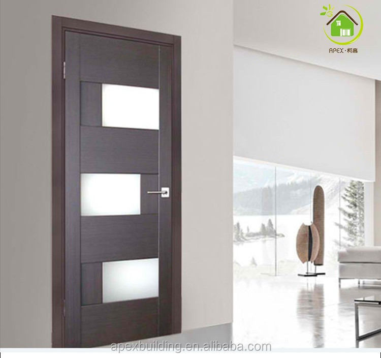 Source Elegant Wooden Door With Frosted Glass Internal Doors