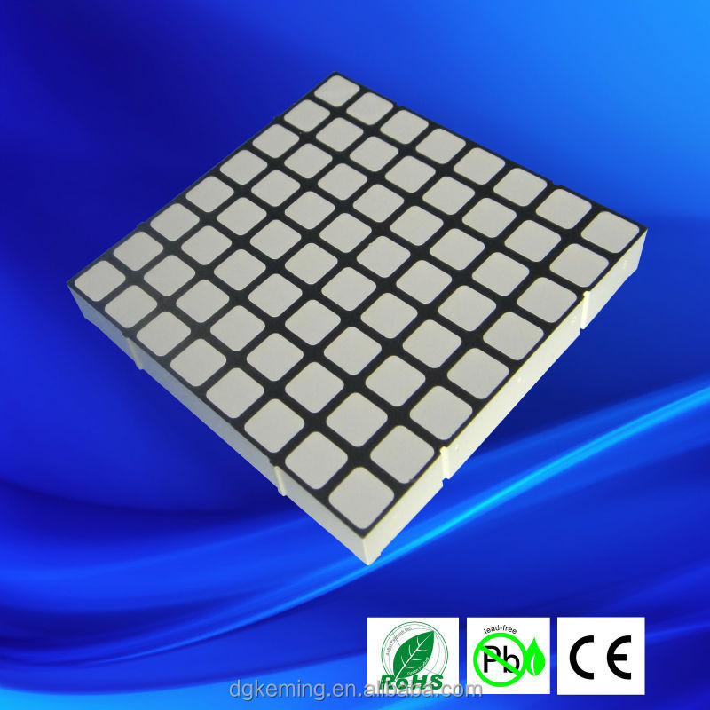Full color red green blue square 8x8 dot array led rgb dmx led matrix