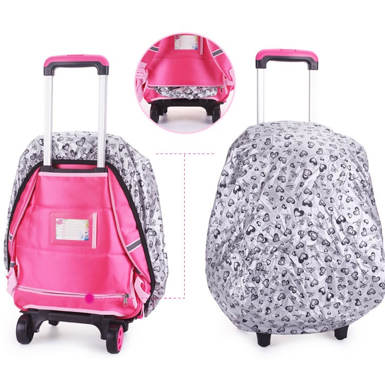 High Quality 2015 Latest Design Kids School Bag With Wheels For Girls