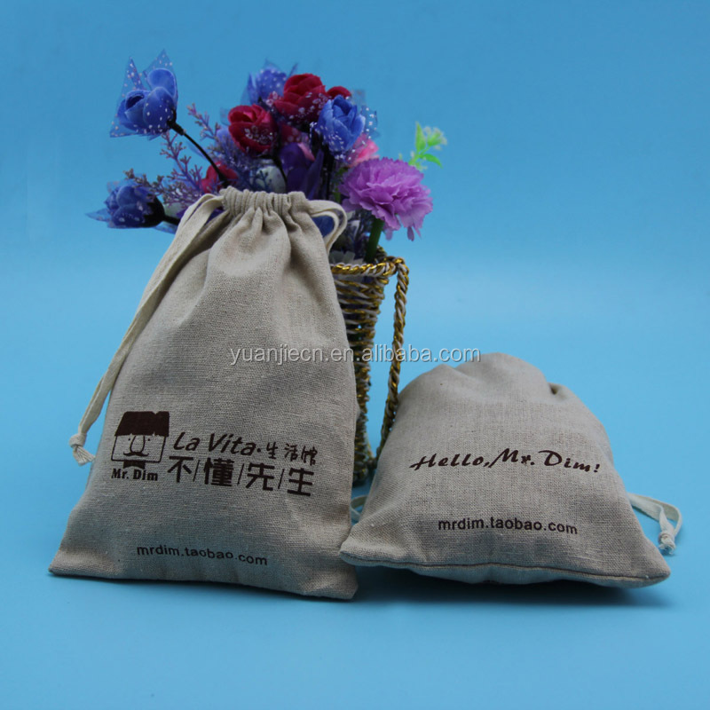 Fancy small drawstring jute tea bag