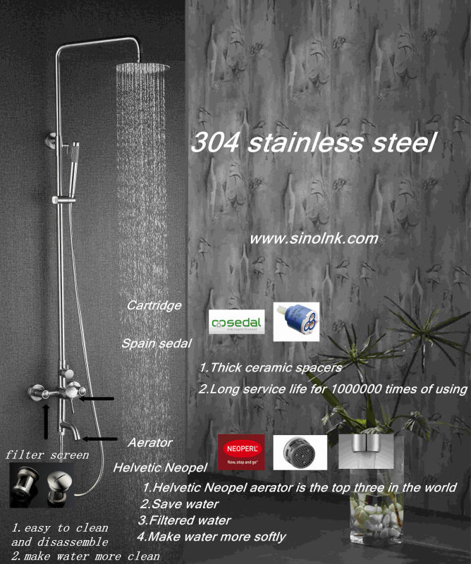 高品質の鉛フリーsus304ステンレス鋼大きなレインシャワー( 5002)問屋・仕入れ・卸・卸売り