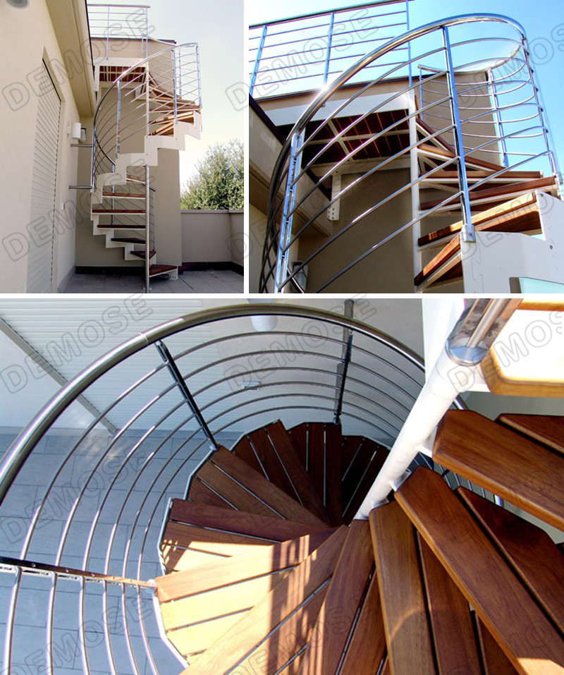 Exterior de acero inoxidable escalera de caracol de diseño ... Acero diseño Escalera