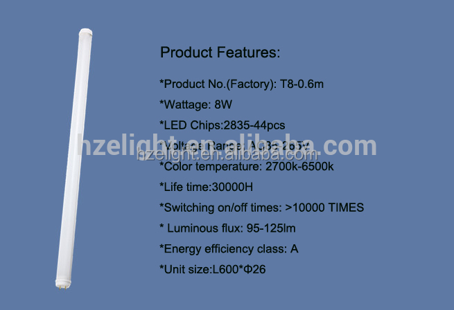 aylight White High Quality Hot T8 Led Tube 77