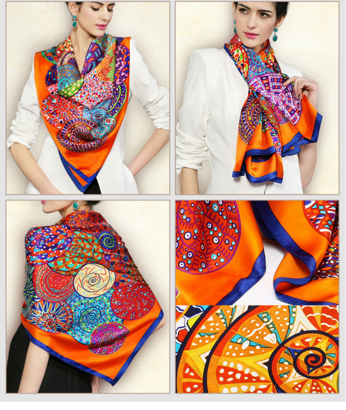 ファッショナブルなパターンデザインをカスタマイズする中国の絹のスカーフ仕入れ・メーカー・工場