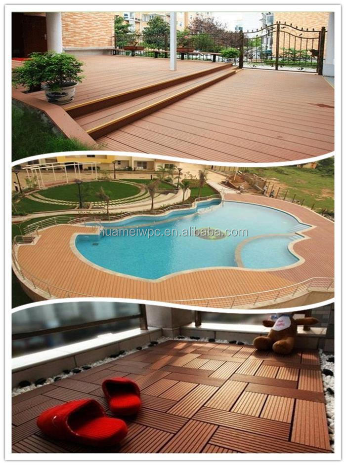 WPC Decking With Composite Material Wood Flooring