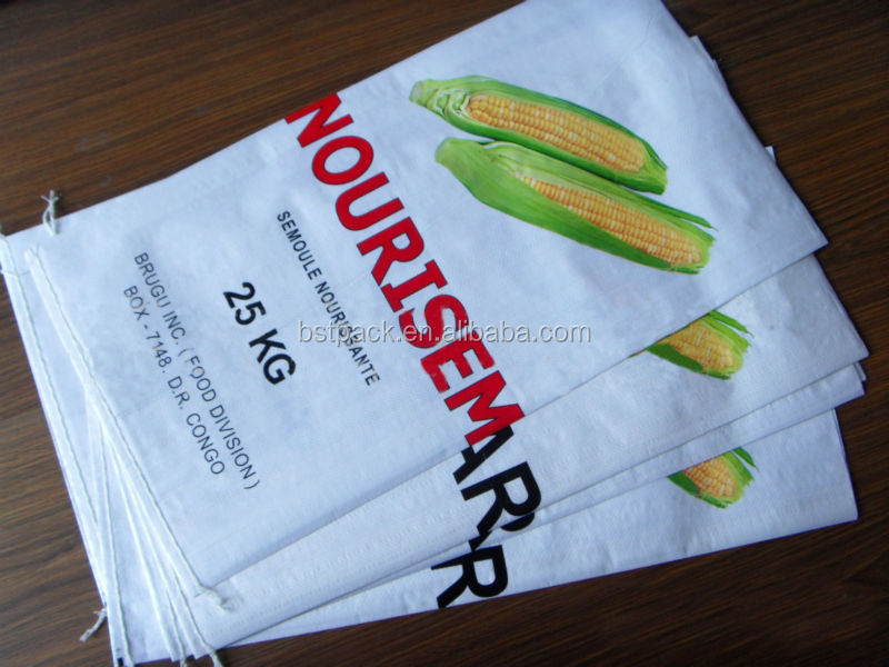 2014 china new high quality plastic pp woven corn starch plastic bag