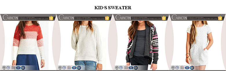 コントラストカラークルーネック長袖セーターのデザインと女の子のための最新のリブの袖口仕入れ・メーカー・工場