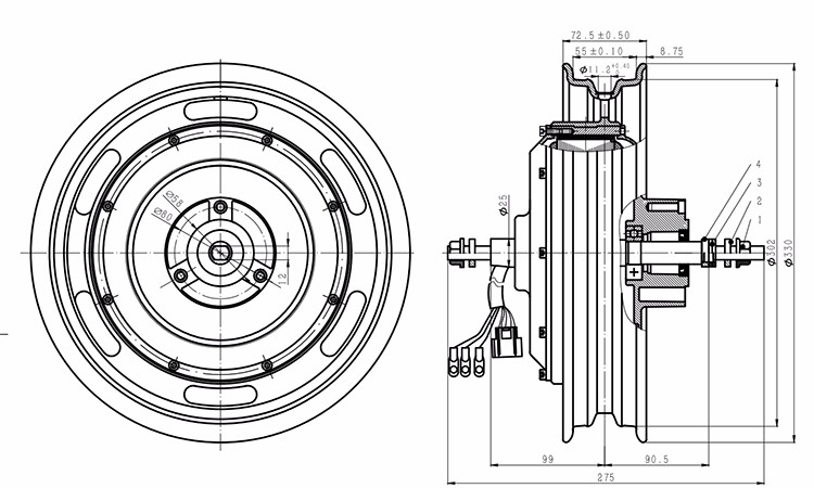 2kw hub motor