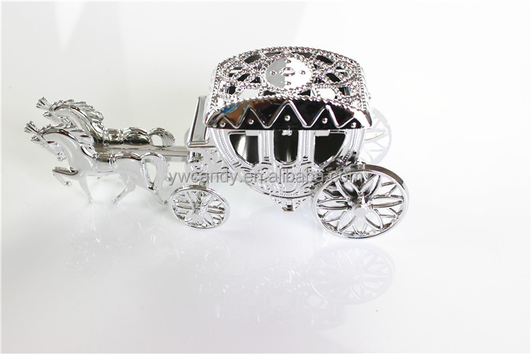 New Assorted Color Plating Process Plastic Pumpkin Horse Carriage Candy boxes Chocolate Boxes Wedding favour gift boxes