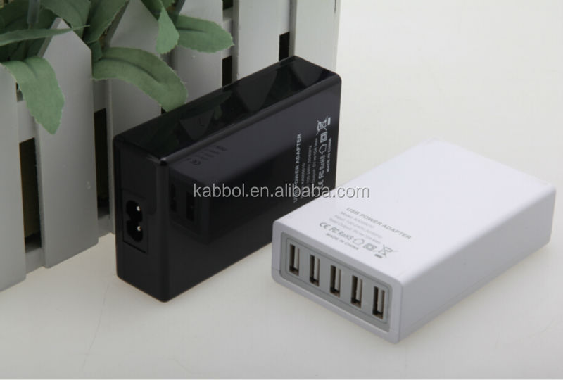 50w5v/10a5- ポートユニバーサルusb充電器iphone用5s5c5; 空気ミニのipad; ギャラクシーss54,注3,注2,( 白/黒)問屋・仕入れ・卸・卸売り