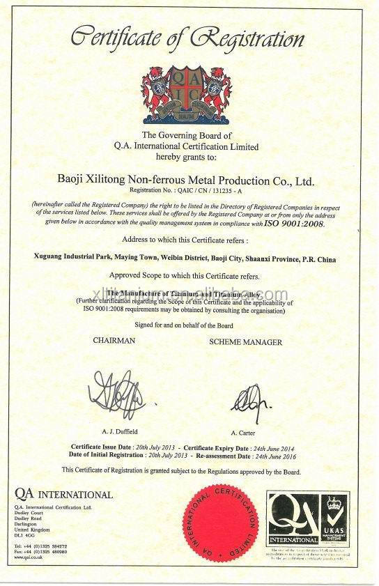 ISO Certificate