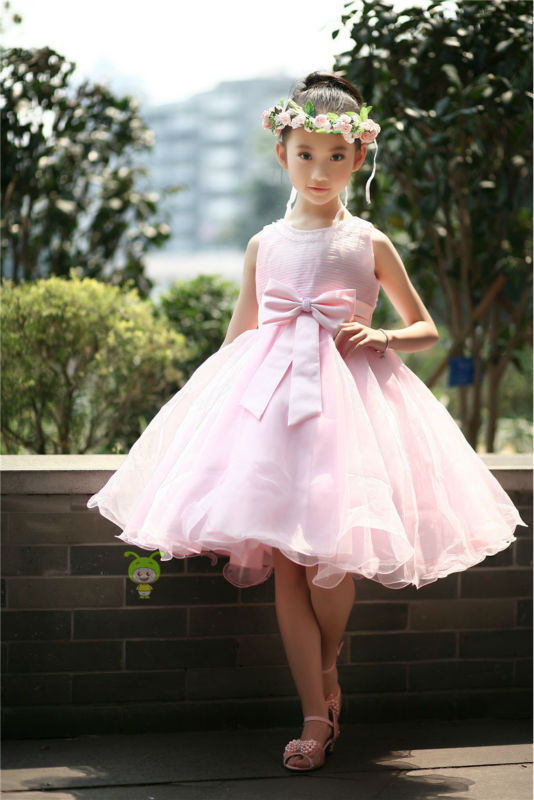 カスタム卸売中国ちょう結び子供の夏のドレスのファッションハウスで赤ちゃんの結婚式問屋・仕入れ・卸・卸売り