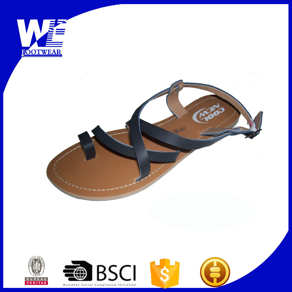 pu material latest design slipper sandal