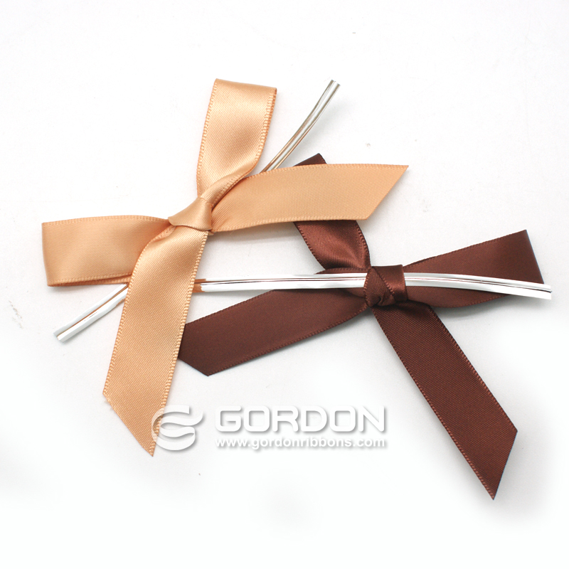 2017 Brown Decorative Bows For Sale Satin Ribbon Pre Made Bows