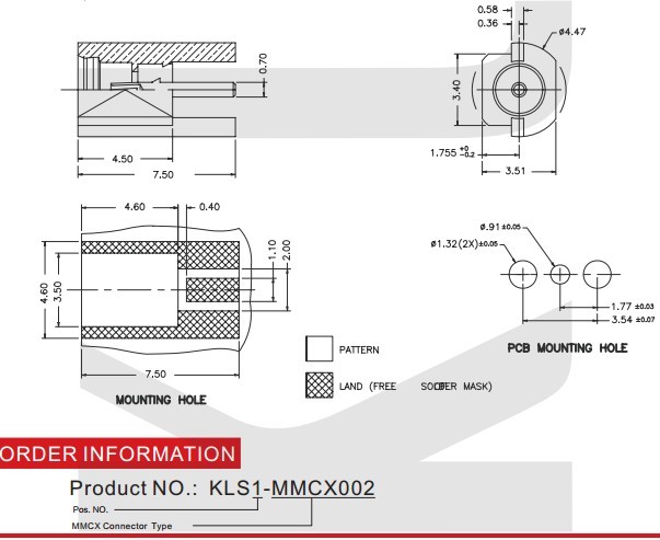 良い品質mmcxオスコネクタ端末へ011kls、 ul、 cerohs指令仕入れ・メーカー・工場