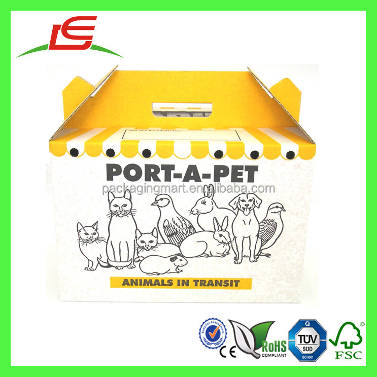 Q1337 Customized Paper Made Portable Dog Carrier,Cardboard Cat Carrier