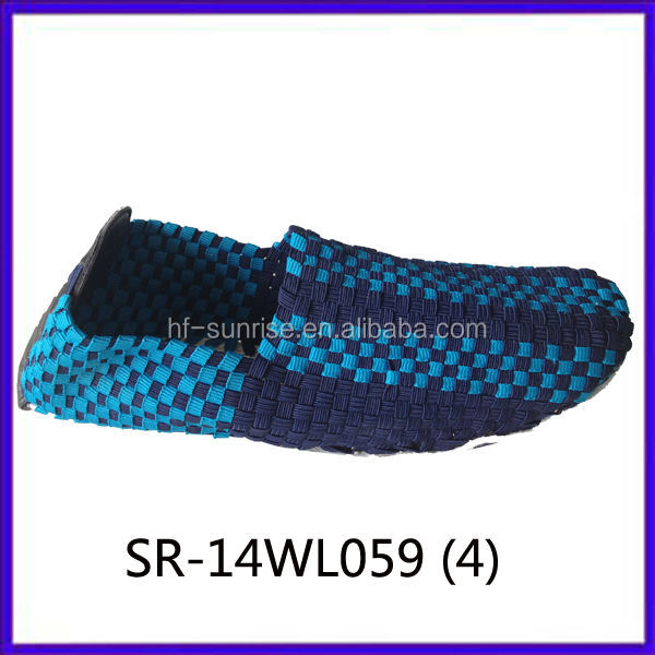 2014 new styles SR-14WL057 mix colors hand woven strap shoes問屋・仕入れ・卸・卸売り