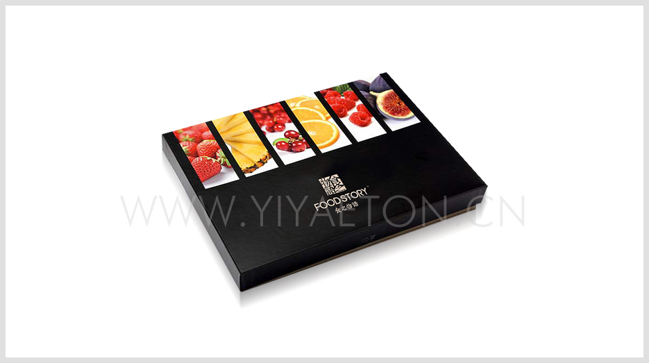 Dark Square Biscuit Cookie Box Packaging