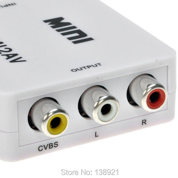 Купить Мини 1080p av rca к hdmi адаптер конвертер видео композитный av ...