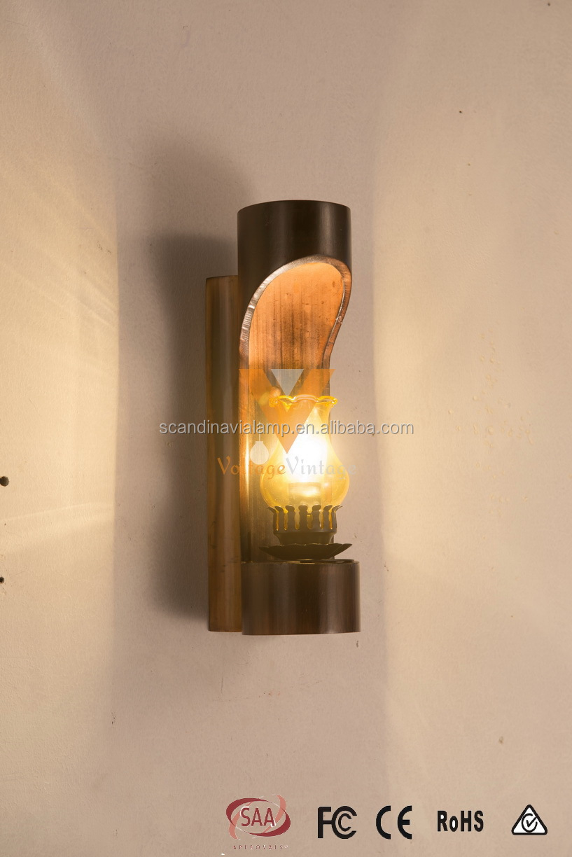 Vintage di legno titolare applique da parete fiore diffusore in ...