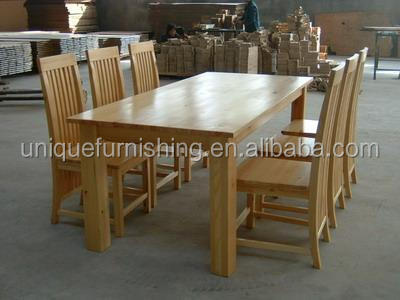 ucf0058無垢材のレストランダイニングテーブルと椅子のセット仕入れ・メーカー・工場