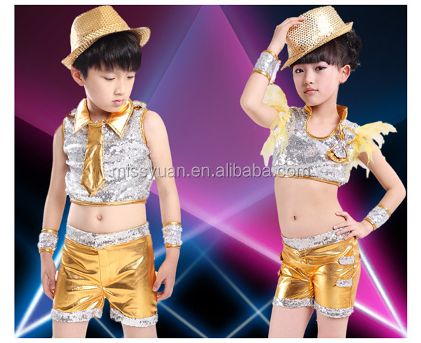 中国の男の子と女の子を2014年男女兼用ジャズダンス衣装問屋・仕入れ・卸・卸売り