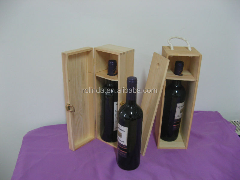 Wooden Champagne box for three bottle wooden wine gift box