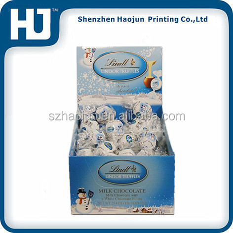 Custom printed paper lollipop display boxes , candy counter display box