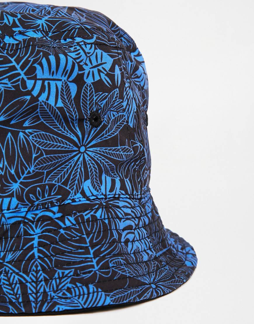 青バケツの帽子を印刷ハワイ風熱帯地方の漁師の帽子仕入れ・メーカー・工場