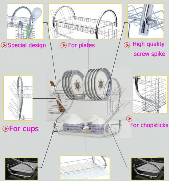 Kitchen Dish Cup Drying Rack Drainer Dryer Tray Cutlery Holder Organizer Tools High Quality問屋・仕入れ・卸・卸売り