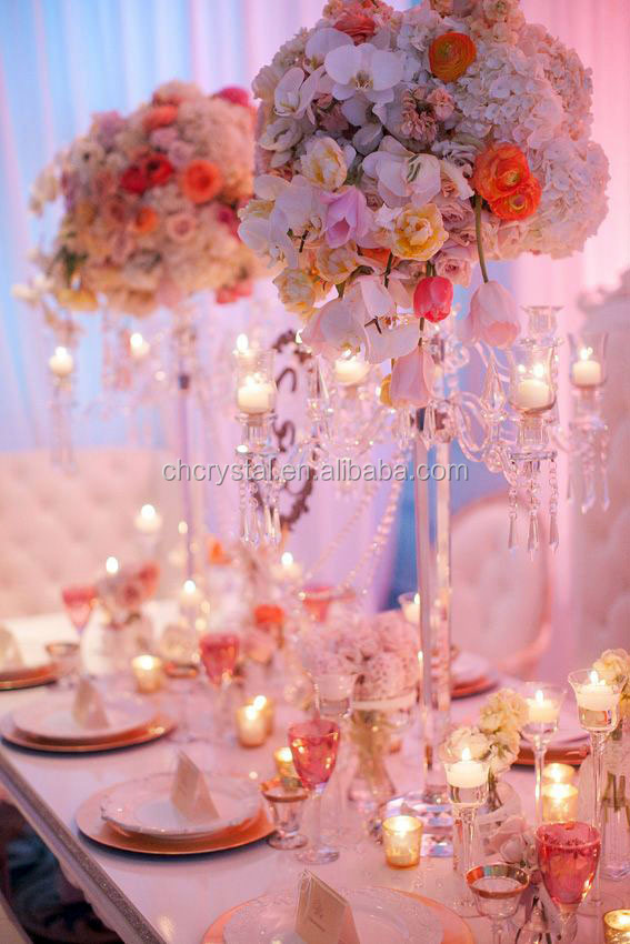 Cristal chandelier centros de mesa para bodas candelabros para la ...