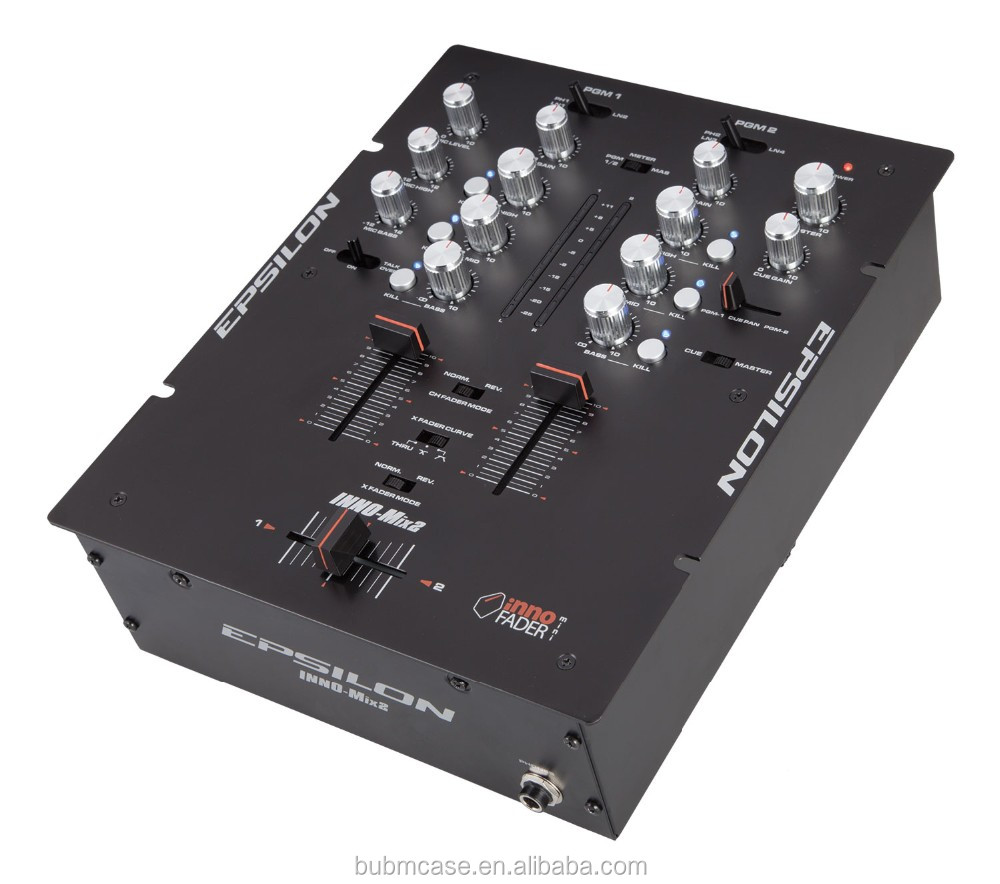 工場価格イプシロン inno ミックス 2 チャンネル スクラッチ dj ミキサー で バランス trs 1/4 マスター出力& 1/4 ヘッドホン入力仕入れ・メーカー・工場